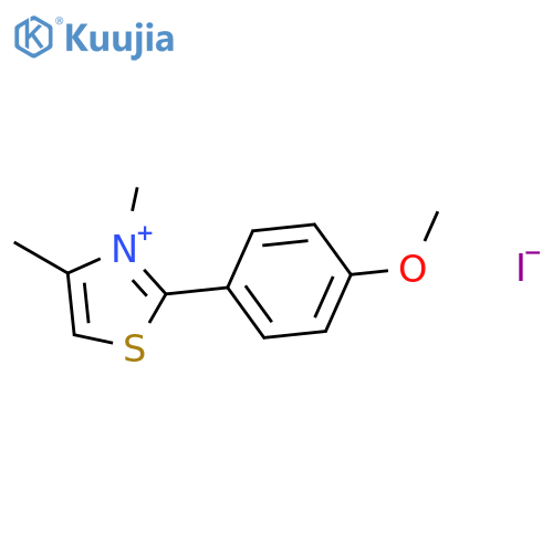 2-(4-methoxyphenyl)-3,4-dimethyl-1,3-thiazol-3-ium iodide structure