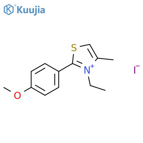 3-ethyl-2-(4-methoxyphenyl)-4-methyl-1,3-thiazol-3-ium iodide structure