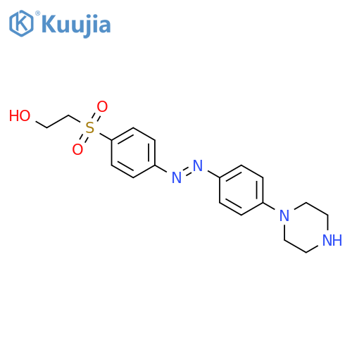 Ethanol, 2-[[4-[[4-(1-piperazinyl)phenyl]azo]phenyl]sulfonyl]- structure