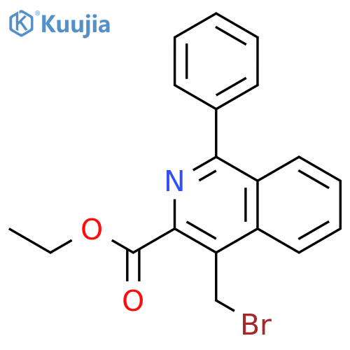 3-Isoquinolinecarboxylic acid, 4-(bromomethyl)-1-phenyl-, ethyl ester structure