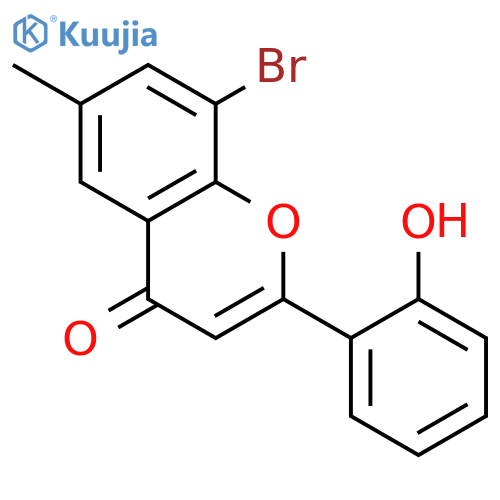 4H-1-Benzopyran-4-one, 8-bromo-2-(2-hydroxyphenyl)-6-methyl- structure