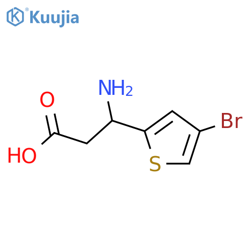 3-amino-3-(4-bromothiophen-2-yl)propanoic acid structure