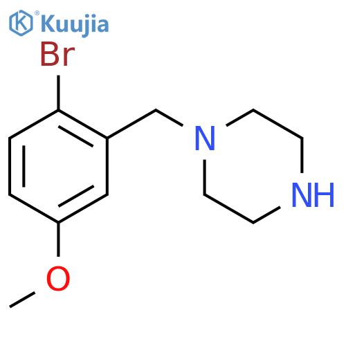 1-(2-bromo-5-methoxyphenyl)methylpiperazine structure