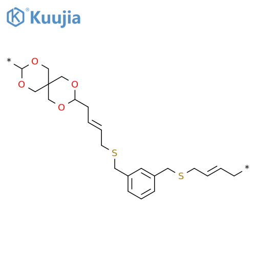 POLY(2,4,8,10-TETRAOXASPIRO[5.5]UNDECANE-3,9-DIYL-2-BUTENE-1,4-DIYLTHIOMETHYLENE-1,3-PHENYLENEMETHYLENETHIO-2-BUTENE-1,4-DIYL) structure