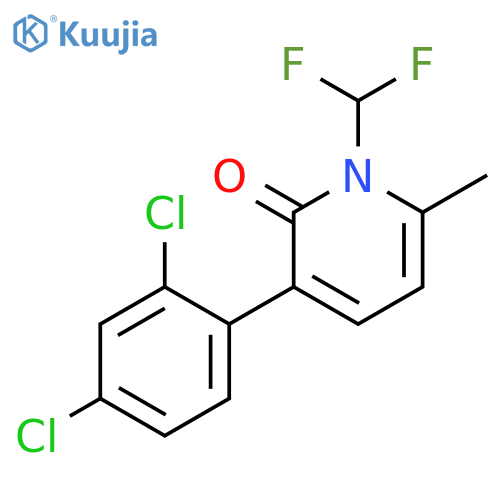 2(1H)-Pyridinone, 3-(2,4-dichlorophenyl)-1-(difluoromethyl)-6-methyl- structure