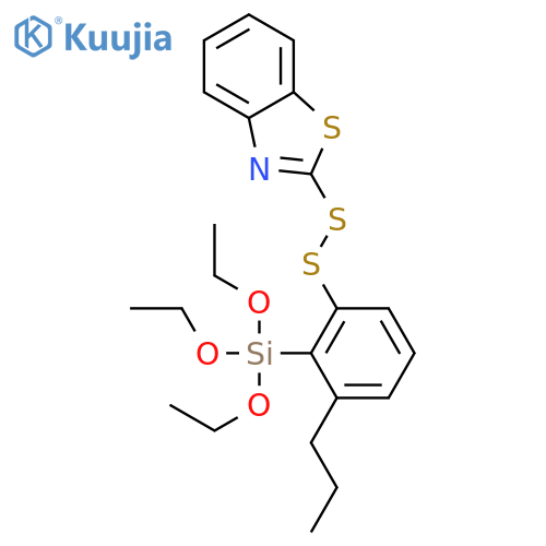 Benzothiazole, 2-[[propyl-2-(triethoxysilyl)phenyl]dithio]- structure