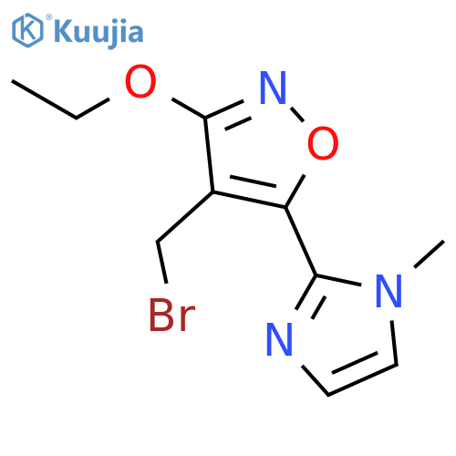 Isoxazole, 4-(bromomethyl)-3-ethoxy-5-(1-methyl-1H-imidazol-2-yl)- structure