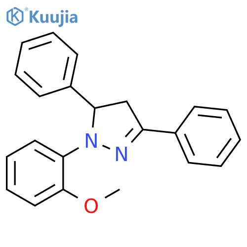 1H-Pyrazole,4,5-dihydro-1-(2-methoxyphenyl)-3,5-diphenyl- structure