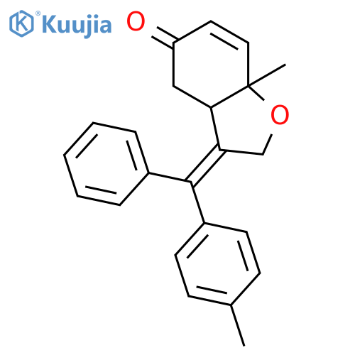 5(4H)-Benzofuranone, 2,3,3a,7a-tetrahydro-7a-methyl-3-[(4-methylphenyl)phenylmethylene]-, (3aS,7aS)- structure