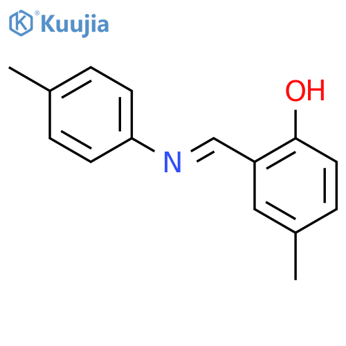 Phenol, 4-methyl-2-[[(4-methylphenyl)imino]methyl]- structure