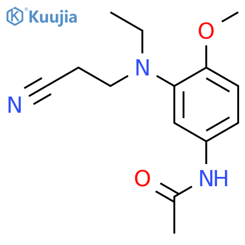 3-(N-Ethyl-N-cyanoethyl)amino-4-methoxyacetanilide structure