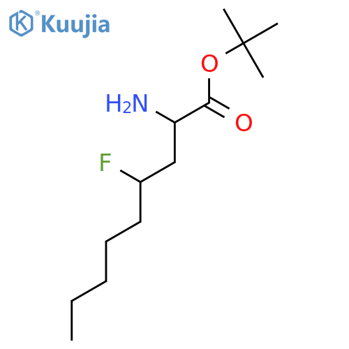 Nonanoic acid, 2-amino-4-fluoro-, 1,1-dimethylethyl ester structure
