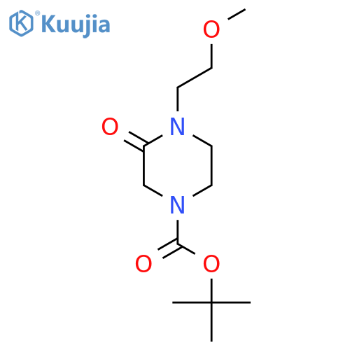 Tert-Butyl 4-(2-methoxyethyl)-3-oxopiperazine-1-carboxylate structure