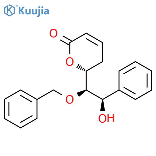 (6R)-5,6-Dihydro-6-[(1R,2R)-2-hydroxy-2-phenyl-1-(phenylmethoxy)ethyl]-2H-pyran-2-one structure