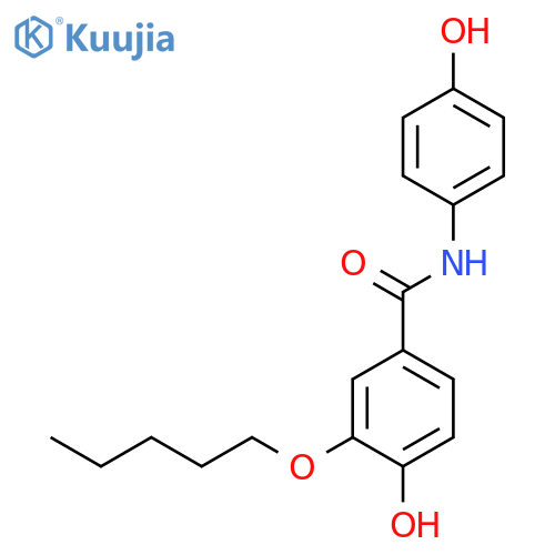Benzamide, 4-hydroxy-N-(4-hydroxyphenyl)-3-(pentyloxy)- structure