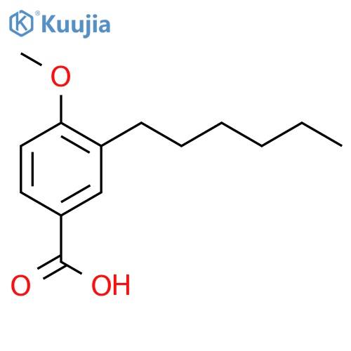 Benzoic acid, 3-hexyl-4-methoxy- structure