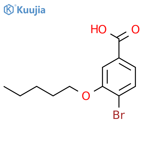 Benzoic acid, 4-bromo-3-(pentyloxy)- structure