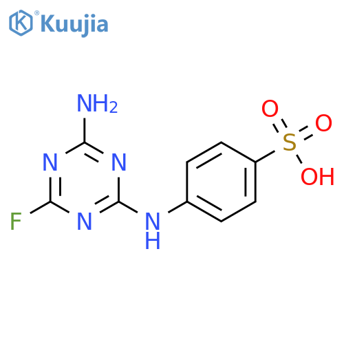 Benzenesulfonic acid, 4-[(4-amino-6-fluoro-1,3,5-triazin-2-yl)amino]- structure