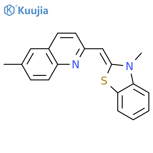 Quinoline, 6-methyl-2-[(3-methyl-2(3H)-benzothiazolylidene)methyl]- structure