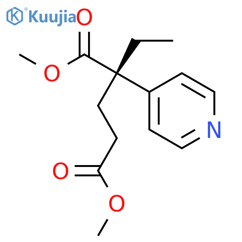 Pentanedioic acid, 2-ethyl-2-(4-pyridinyl)-, dimethyl ester, (S)- structure