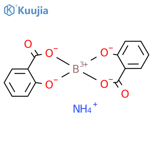 Borate(1-), bis[2-(hydroxy-κO)benzoato(2-)-κO]-, ammonium (1:1), (T-4)- structure