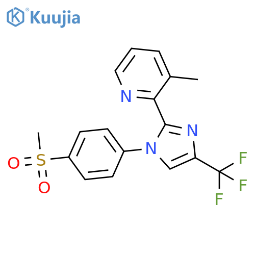 Pyridine,3-methyl-2-[1-[4-(methylsulfonyl)phenyl]-4-(trifluoromethyl)-1H-imidazol-2-yl]- structure