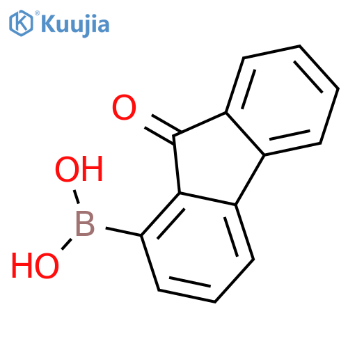 Boronic acid,(9-oxo-9H-fluoren-1-yl)- (9CI) structure