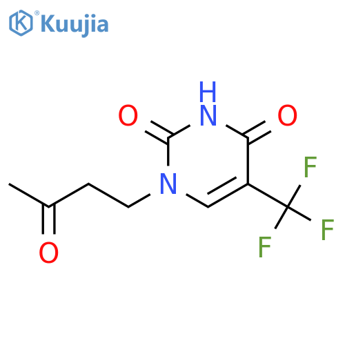 2,4(1H,3H)-Pyrimidinedione, 1-(3-oxobutyl)-5-(trifluoromethyl)- structure