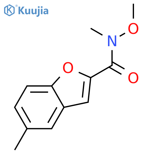 2-Benzofurancarboxamide, N-methoxy-N,5-dimethyl- structure