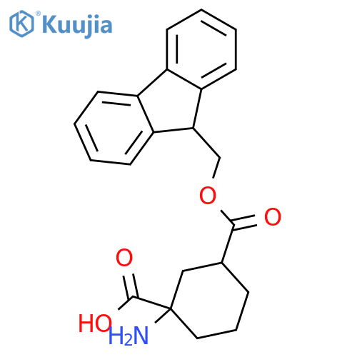 Fmoc-3-amino-1-cyclohexane carboxylic acid structure