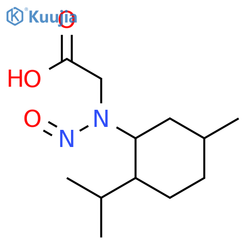 Glycine, N-[5-methyl-2-(1-methylethyl)cyclohexyl]-N-nitroso- structure