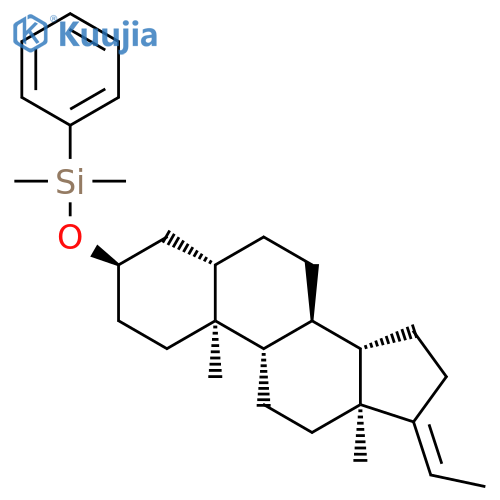 Silane, dimethylphenyl[[(3a,5a,17E)-pregn-17(20)-en-3-yl]oxy]- structure