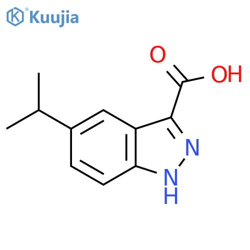 5-(propan-2-yl)-1H-indazole-3-carboxylic acid structure