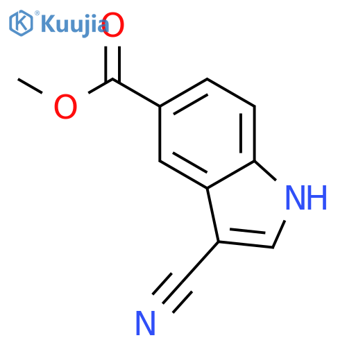 Methyl 3-cyano-1H-indole-5-carboxylate structure