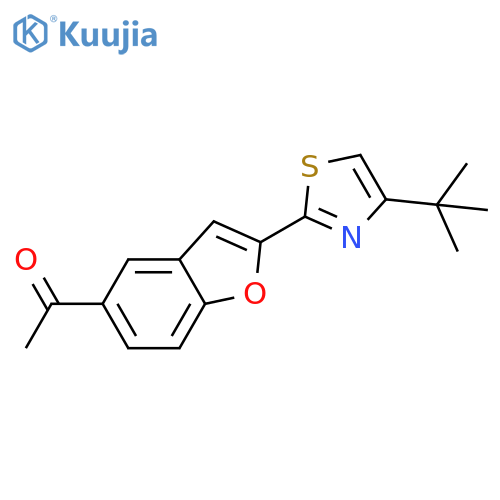 Ethanone, 1-[2-[4-(1,1-dimethylethyl)-2-thiazolyl]-5-benzofuranyl]- structure