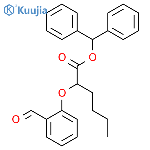 Hexanoic acid, 2-(2-formylphenoxy)-, diphenylmethyl ester structure