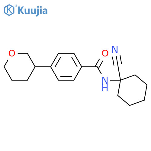 N-(1-Cyanocyclohexyl)-4-(oxan-3-yl)benzamide structure