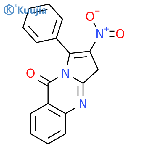 Pyrrolo[2,1-b]quinazolin-9(3H)-one, 2-nitro-1-phenyl- structure