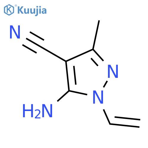 1H-Pyrazole-4-carbonitrile,5-amino-1-ethenyl-3-methyl- structure