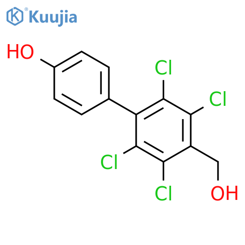[1,1'-Biphenyl]-4-methanol, 2,3,5,6-tetrachloro-4'-hydroxy- structure