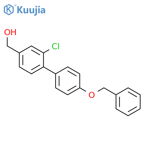 [1,1'-Biphenyl]-4-methanol, 2-chloro-4'-(phenylmethoxy)- structure
