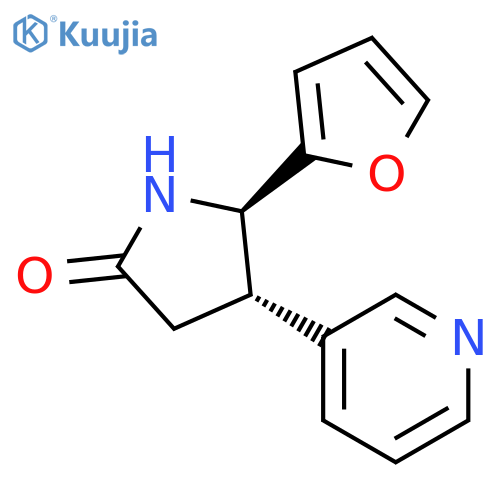 2-Pyrrolidinone, 5-(2-furanyl)-4-(3-pyridinyl)-, trans- structure