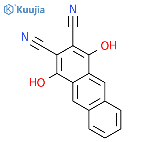 2,3-Anthracenedicarbonitrile, 1,4-dihydroxy- structure