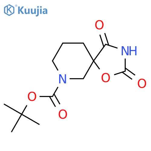 Tert-Butyl 2,4-dioxo-1-oxa-3,7-diazaspiro[4.5]decane-7-carboxylate structure