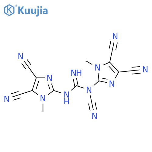 Guanidine, N-cyano-N,N'-bis(4,5-dicyano-1-methyl-1H-imidazol-2-yl)- structure