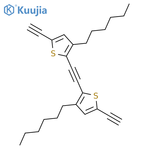 Thiophene, 2,2'-(1,2-ethynediyl)bis[5-ethynyl-3-hexyl- structure