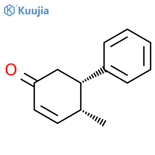 2-Cyclohexen-1-one, 4-methyl-5-phenyl-, cis- structure