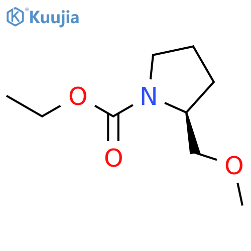 1-Pyrrolidinecarboxylic acid, 2-(methoxymethyl)-, ethyl ester, (S)- structure