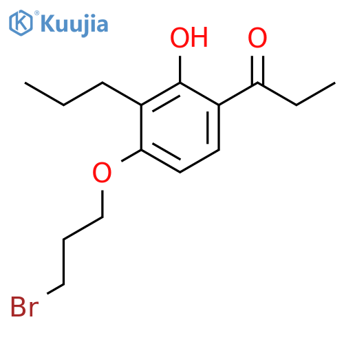 1-Propanone, 1-[4-(3-bromopropoxy)-2-hydroxy-3-propylphenyl]- structure