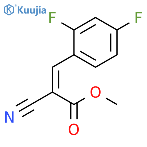 Methyl 2-cyano-3-(2,4-difluorophenyl)prop-2-enoate structure
